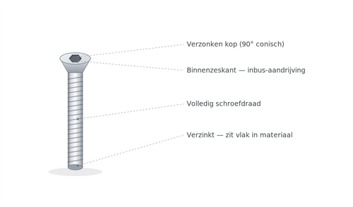 Verzonken inbusbout kenmerken